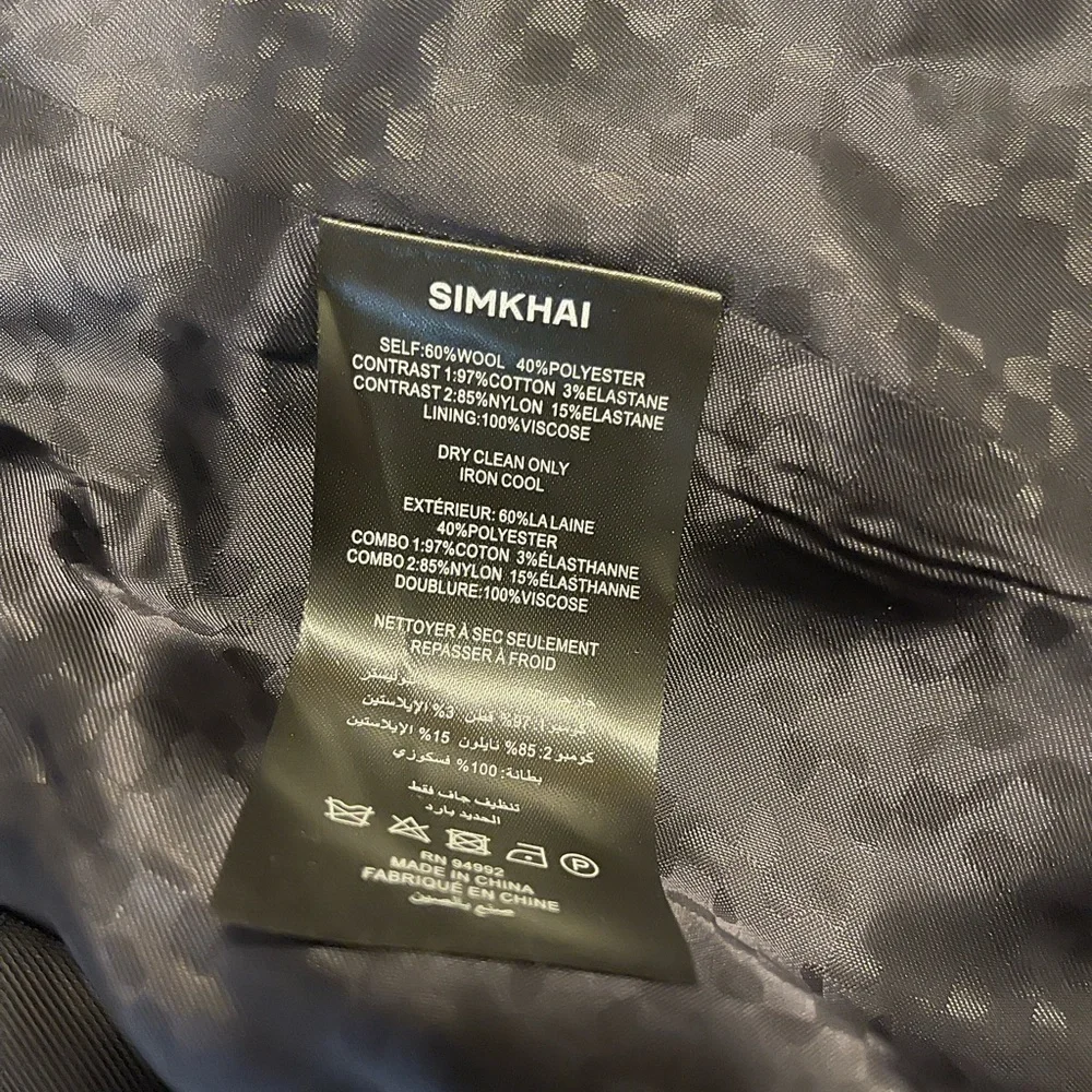 NWOT: SIMKHAI Gray Pinstripe Bustier Strapless Top Size 10 - Picture 12 of 13